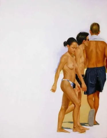 "gündelik yaşam dizisi 5" eseri ALİ ÖZHAN GÜNEŞ tarafından 2010 yılında 180x140 cm ölçülerinde Tuval üzeri yağlı boya tekniği ile yapılmıştır.