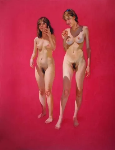"çiftler dizisi 1" eseri ALİ ÖZHAN GÜNEŞ tarafından 2010 yılında 220x180 cm ölçülerinde Tuval üzeri yağlı boya tekniği ile yapılmıştır.