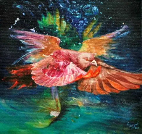 "isimsiz" eseri TURGUT AKARSU tarafından 20x20 cm ölçülerinde yapılmıştır.