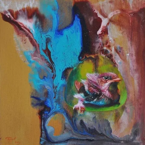 "isimsiz" eseri TURGUT AKARSU tarafından 20x20 cm ölçülerinde yapılmıştır.