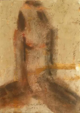 "isimsiz" eseri VEDAT ÖRS tarafından 2012 yılında 70x50 cm ölçülerinde Tuval üzeri karışık teknik tekniği ile yapılmıştır.
