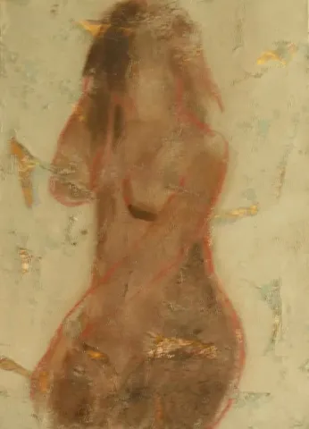 "isimsiz" eseri VEDAT ÖRS tarafından 2012 yılında 70x50 cm ölçülerinde Tuval üzeri karışık teknik tekniği ile yapılmıştır.