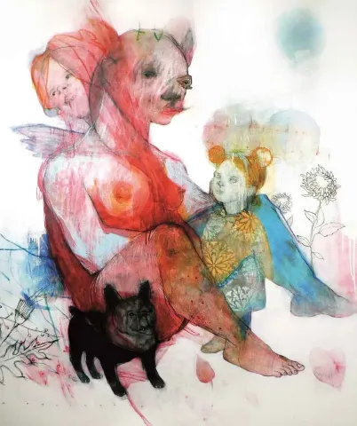 "Keşke Düşmeden Yavaşlasaydı" eseri ERCAN AYÇİÇEK tarafından 2013 yılında 150x126 cm ölçülerinde Tuval üzeri akrilik boya tekniği ile yapılmıştır.
