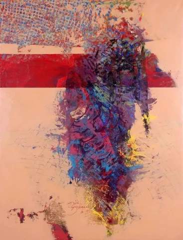 "isimsiz" eseri ENGİN KORKMAZ tarafından 2012 yılında 180x140 cm ölçülerinde Tuval üzeri akrilik boya tekniği ile yapılmıştır.