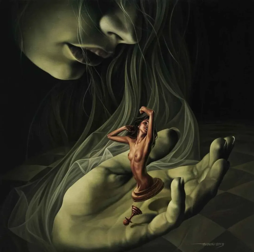 FİRDEVSİ FEYZULLAH — “Kapan”, 2013 "Kapan" eseri FİRDEVSİ FEYZULLAH tarafından 2013 yılında 70x70 cm ölçülerinde Tuval üzeri yağlı boya tekniği ile yapılmıştır.