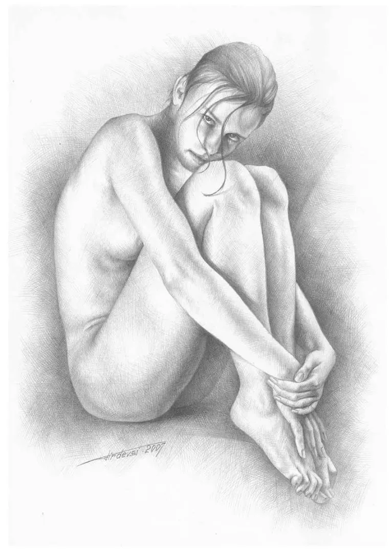 FİRDEVSİ FEYZULLAH — “isimsiz”, 2013 "isimsiz" eseri FİRDEVSİ FEYZULLAH tarafından 2013 yılında 21x30 cm ölçülerinde Karakalem tekniği ile yapılmıştır.