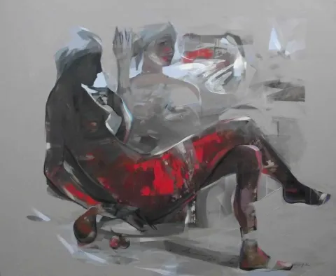 "isimsiz" eseri HAKAN ERASLAN tarafından 2013 yılında 86x105 cm ölçülerinde Tuval üzeri yağlı boya tekniği ile yapılmıştır.