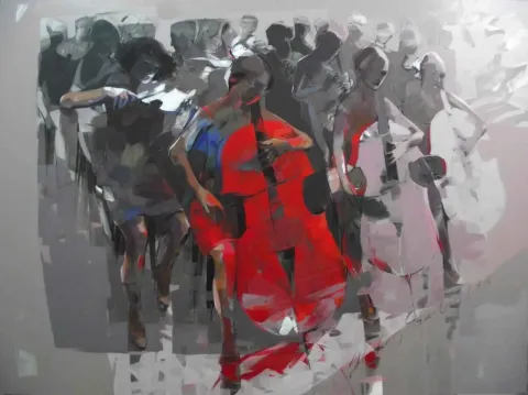 "isimsiz" eseri HAKAN ERASLAN tarafından 2013 yılında 110x150 cm ölçülerinde Tuval üzeri yağlı boya tekniği ile yapılmıştır.