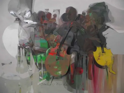 "isimsiz" eseri HAKAN ERASLAN tarafından 2013 yılında 90x120 cm ölçülerinde Tuval üzeri yağlı boya tekniği ile yapılmıştır.