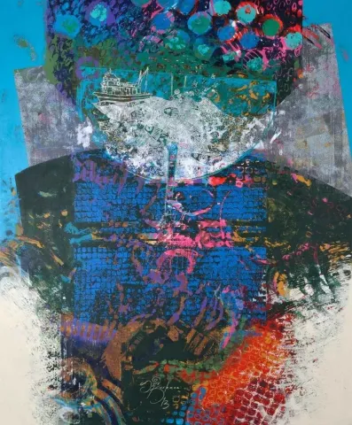 "isimsiz" eseri ENGİN KORKMAZ tarafından 2013 yılında 140x116 cm ölçülerinde Tuval üzeri yağlı boya tekniği ile yapılmıştır.