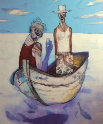 "isimsiz" eseri ERCAN AYÇİÇEK tarafından 2013 yılında 140x116 cm ölçülerinde Tuval üzeri yağlı boya tekniği ile yapılmıştır.