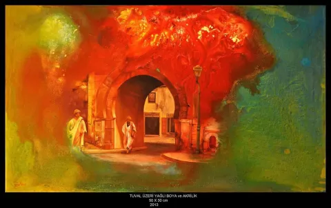 "İzlenimyorum - Tunus" eseri TURGUT AKARSU tarafından 2013 yılında 30x50 cm ölçülerinde Tuval üzeri akrilik boya tekniği ile yapılmıştır.