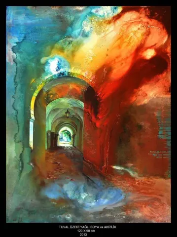 "İzlenimyorum - Tunus" eseri TURGUT AKARSU tarafından 2013 yılında 120x90 cm ölçülerinde Tuval üzeri akrilik boya tekniği ile yapılmıştır.