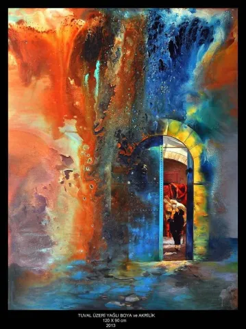 "İzlenimyorum - Tunus" eseri TURGUT AKARSU tarafından 2013 yılında 120x90 cm ölçülerinde Tuval üzeri akrilik boya tekniği ile yapılmıştır.