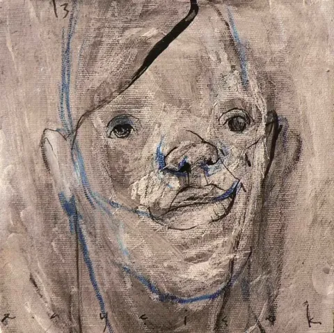 "isimsiz" eseri ERCAN AYÇİÇEK tarafından 20x20 cm ölçülerinde yapılmıştır.