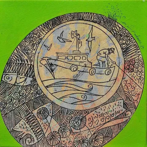 "isimsiz" eseri ENGİN KORKMAZ tarafından 20x20 cm ölçülerinde yapılmıştır.