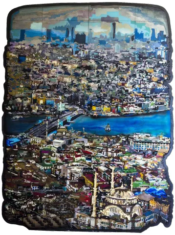 "Altınboynuz" eseri EMRE LÜLE tarafından 2014 yılında 200x150 cm ölçülerinde Pleksiglas+Ahşap tekniği ile yapılmıştır.