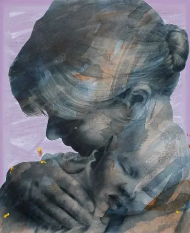 "isimsiz" eseri GÜLVELİ KAYA tarafından 2014 yılında 110x90 cm ölçülerinde Tuval üzeri akrilik ve yağlı boya tekniği ile yapılmıştır.