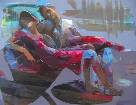 "isimsiz" eseri HAKAN ERASLAN tarafından 2014 yılında 73x92 cm ölçülerinde Tuval üzeri akrilik boya tekniği ile yapılmıştır.