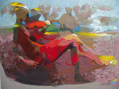 "isimsiz" eseri HAKAN ERASLAN tarafından 2014 yılında 90x120 cm ölçülerinde Tuval üzeri akrilik boya tekniği ile yapılmıştır.