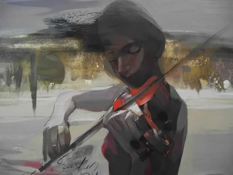 "isimsiz" eseri HAKAN ERASLAN tarafından 2014 yılında 33x41 cm ölçülerinde Tuval üzeri akrilik boya tekniği ile yapılmıştır.