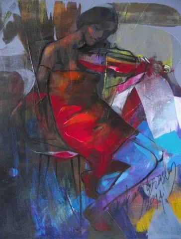 "isimsiz" eseri HAKAN ERASLAN tarafından 2014 yılında 33x41 cm ölçülerinde Tuval üzeri akrilik boya tekniği ile yapılmıştır.
