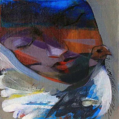 Bu eser HAKAN ERASLAN tarafından 2014 yılında 20x20 cm ölçülerinde Tuval üzeri akrilik boya tekniği ile yapılmıştır.
