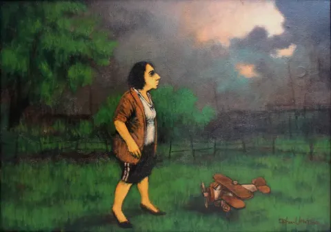 "isimsiz" eseri ORHAN UMUT tarafından 2012 yılında 50x70 cm ölçülerinde Tuval üzeri akrilik boya tekniği ile yapılmıştır.