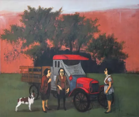 "isimsiz" eseri ORHAN UMUT tarafından 2012 yılında 170x200 cm ölçülerinde Tuval üzeri akrilik boya tekniği ile yapılmıştır.
