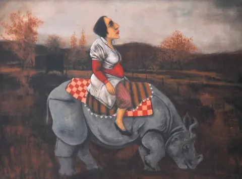 "isimsiz" eseri ORHAN UMUT tarafından 2011 yılında 90x120 cm ölçülerinde Tuval üzeri akrilik boya tekniği ile yapılmıştır.