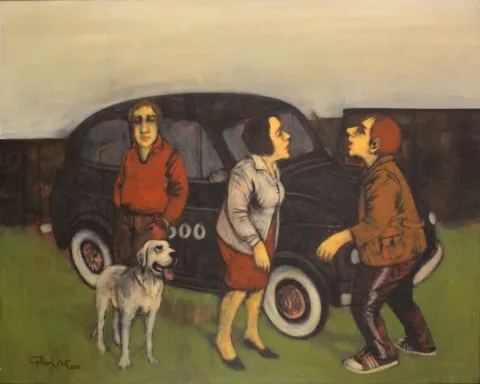 "isimsiz" eseri ORHAN UMUT tarafından 2012 yılında 60x75 cm ölçülerinde Tuval üzeri akrilik boya tekniği ile yapılmıştır.