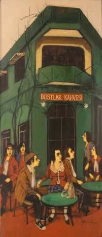 "isimsiz" eseri ORHAN UMUT tarafından 2013 yılında 120x60 cm ölçülerinde Tuval üzeri akrilik boya tekniği ile yapılmıştır.
