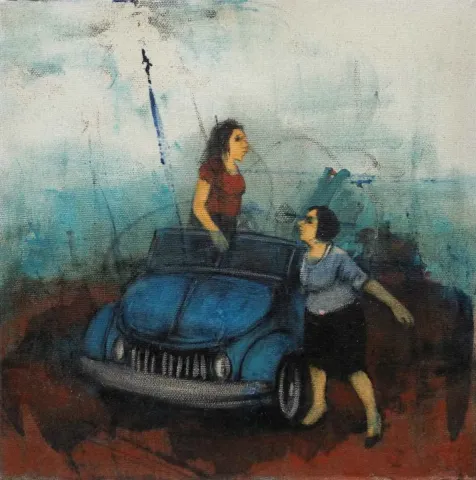 "isimsiz" eseri ORHAN UMUT tarafından 2014 yılında 30x30 cm ölçülerinde Tuval üzeri akrilik boya tekniği ile yapılmıştır.