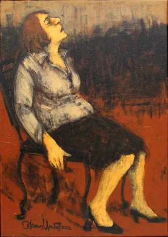 "isimsiz" eseri ORHAN UMUT tarafından 2012 yılında 35x25 cm ölçülerinde Tuval üzeri akrilik boya tekniği ile yapılmıştır.
