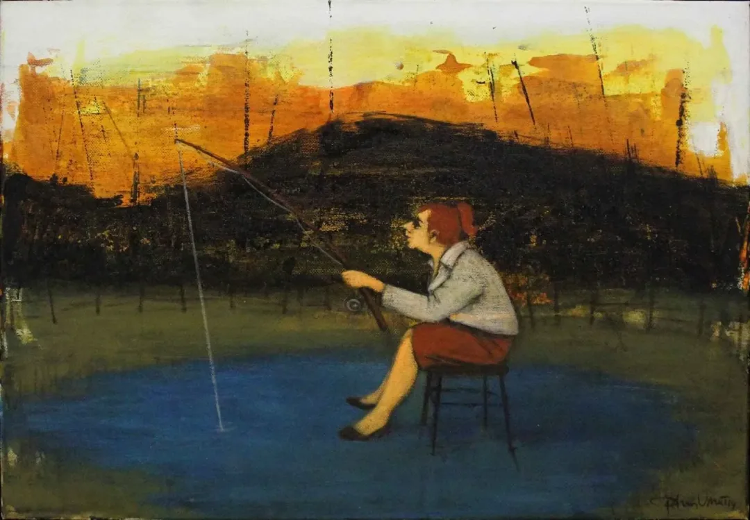 ORHAN UMUT — “isimsiz”, 2014 "isimsiz" eseri ORHAN UMUT tarafından 2014 yılında 35x50 cm ölçülerinde Tuval üzeri akrilik boya tekniği ile yapılmıştır.