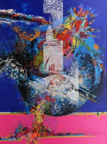 "isimsiz" eseri ENGİN KORKMAZ tarafından 2014 yılında 180x140 cm ölçülerinde Tuval üzeri akrilik boya tekniği ile yapılmıştır.