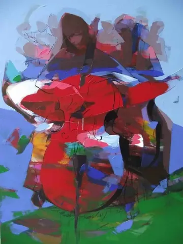 "isimsiz" eseri HAKAN ERASLAN tarafından 2014 yılında 100x70 cm ölçülerinde Tuval üzeri akrilik boya tekniği ile yapılmıştır.