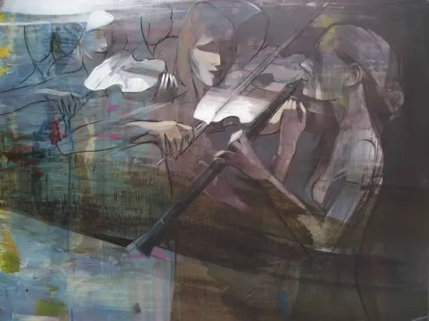 Bu eser HAKAN ERASLAN tarafından 2015 yılında 40x50 cm ölçülerinde Tuval üzeri akrilik boya tekniği ile yapılmıştır.