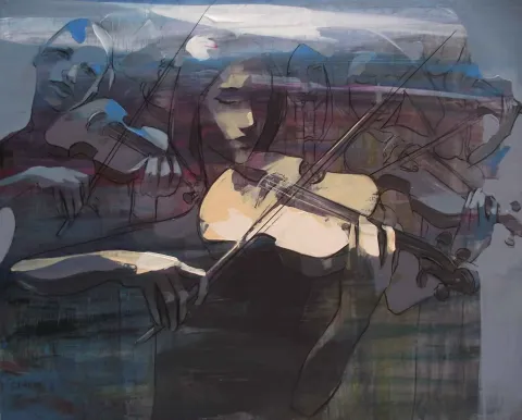 Bu eser HAKAN ERASLAN tarafından 2015 yılında 40x50 cm ölçülerinde Tuval üzeri akrilik boya tekniği ile yapılmıştır.