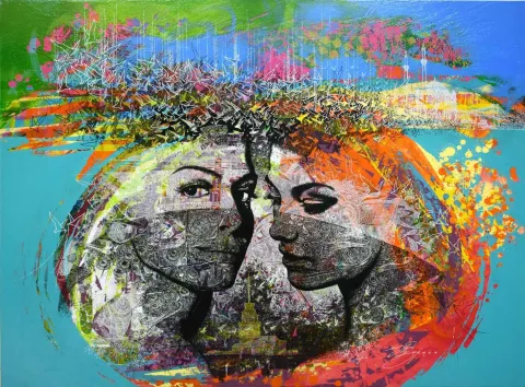 Bu eser ENGİN KORKMAZ tarafından 2015 yılında 90x120 cm ölçülerinde Tuval üzeri akrilik boya tekniği ile yapılmıştır.