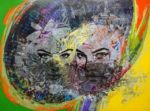 Bu eser ENGİN KORKMAZ tarafından 2015 yılında 90x120 cm ölçülerinde Tuval üzeri akrilik boya tekniği ile yapılmıştır.