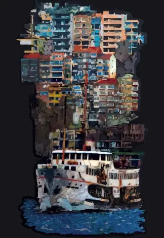 Bu eser EMRE LÜLE tarafından 2015 yılında 180x100 cm ölçülerinde Pleksiglas+Ahşap tekniği ile yapılmıştır.