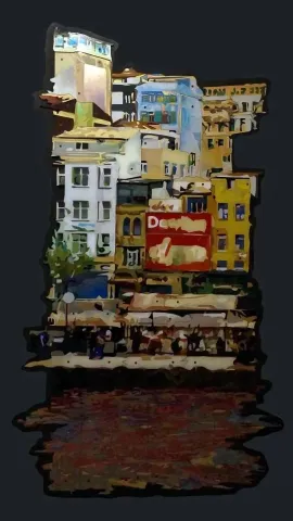Bu eser EMRE LÜLE tarafından 2015 yılında 181x108 cm ölçülerinde Pleksiglas+Ahşap tekniği ile yapılmıştır.