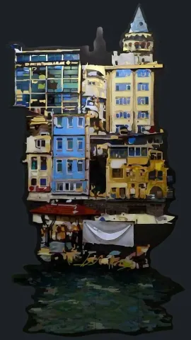 Bu eser EMRE LÜLE tarafından 2015 yılında 202x108 cm ölçülerinde Pleksiglas+Ahşap tekniği ile yapılmıştır.