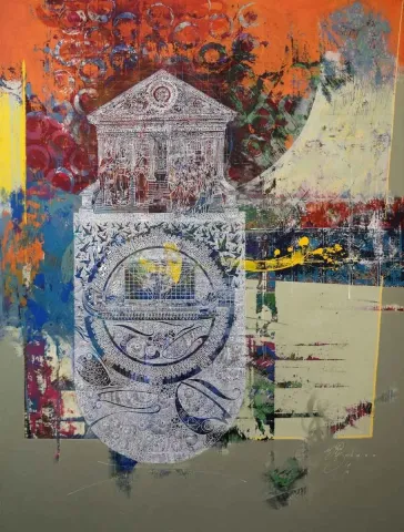 "İsimsiz" eseri ENGİN KORKMAZ tarafından 2014 yılında 135x105 cm ölçülerinde Tuval üzeri akrilik boya tekniği ile yapılmıştır.