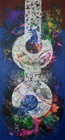 "İsimsiz" eseri ENGİN KORKMAZ tarafından 2014 yılında 67x29 cm ölçülerinde Tuval üzeri akrilik boya tekniği ile yapılmıştır.