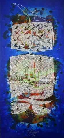 "İsimsiz" eseri ENGİN KORKMAZ tarafından 2014 yılında 67x29 cm ölçülerinde Tuval üzeri akrilik boya tekniği ile yapılmıştır.