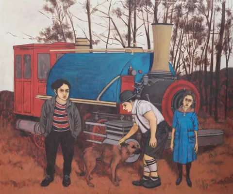 "İsimsiz" eseri ORHAN UMUT tarafından 2015 yılında 126x150 cm ölçülerinde Tuval üzeri akrilik boya tekniği ile yapılmıştır.