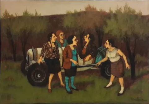 "İsimsiz" eseri ORHAN UMUT tarafından 2015 yılında 50x70 cm ölçülerinde Tuval üzeri akrilik boya tekniği ile yapılmıştır.