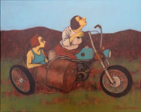 "İsimsiz" eseri ORHAN UMUT tarafından 2015 yılında 40x50 cm ölçülerinde Tuval üzeri akrilik boya tekniği ile yapılmıştır.